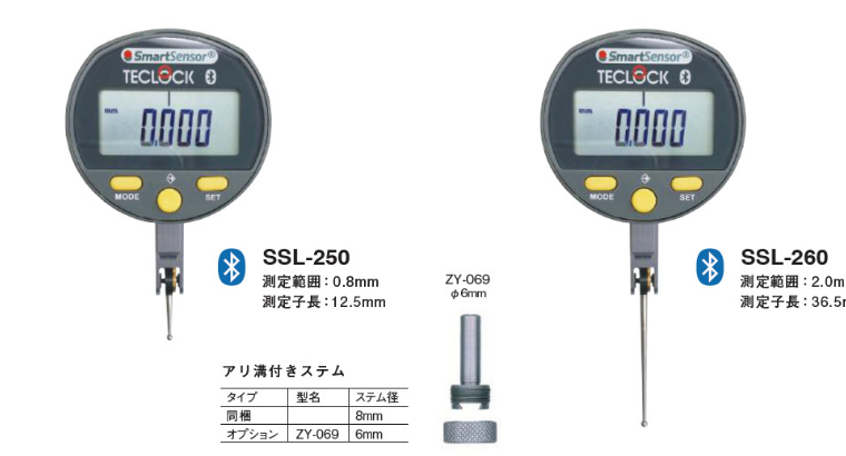 日本tecloc藍牙無線傳輸杠桿千分表SSL-250數(shù)顯杠桿表SSL-260 350