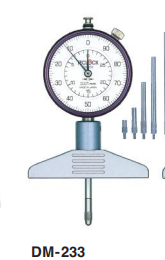 日本得樂TECLOCK針盤式深度計DM-233帶表深度規