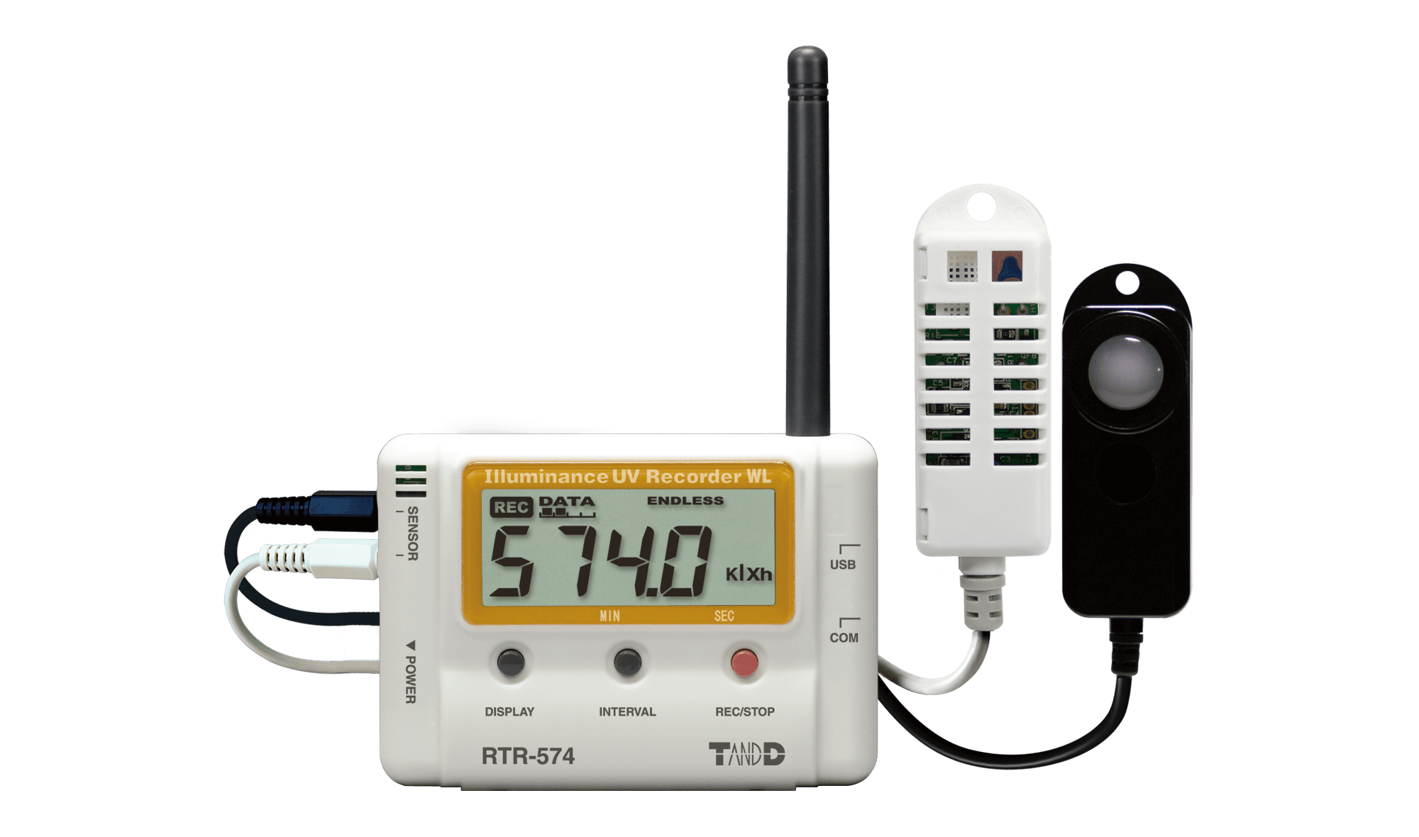 無線四合一記錄儀 用于紫外線照度溫度和濕度的多功能無線四項記錄儀RTR-574